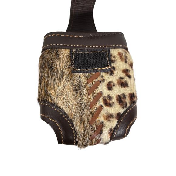 American West Western Cowhide & Leather Hair-On-Hide Holster Belt Clip - Picture 7 of 9